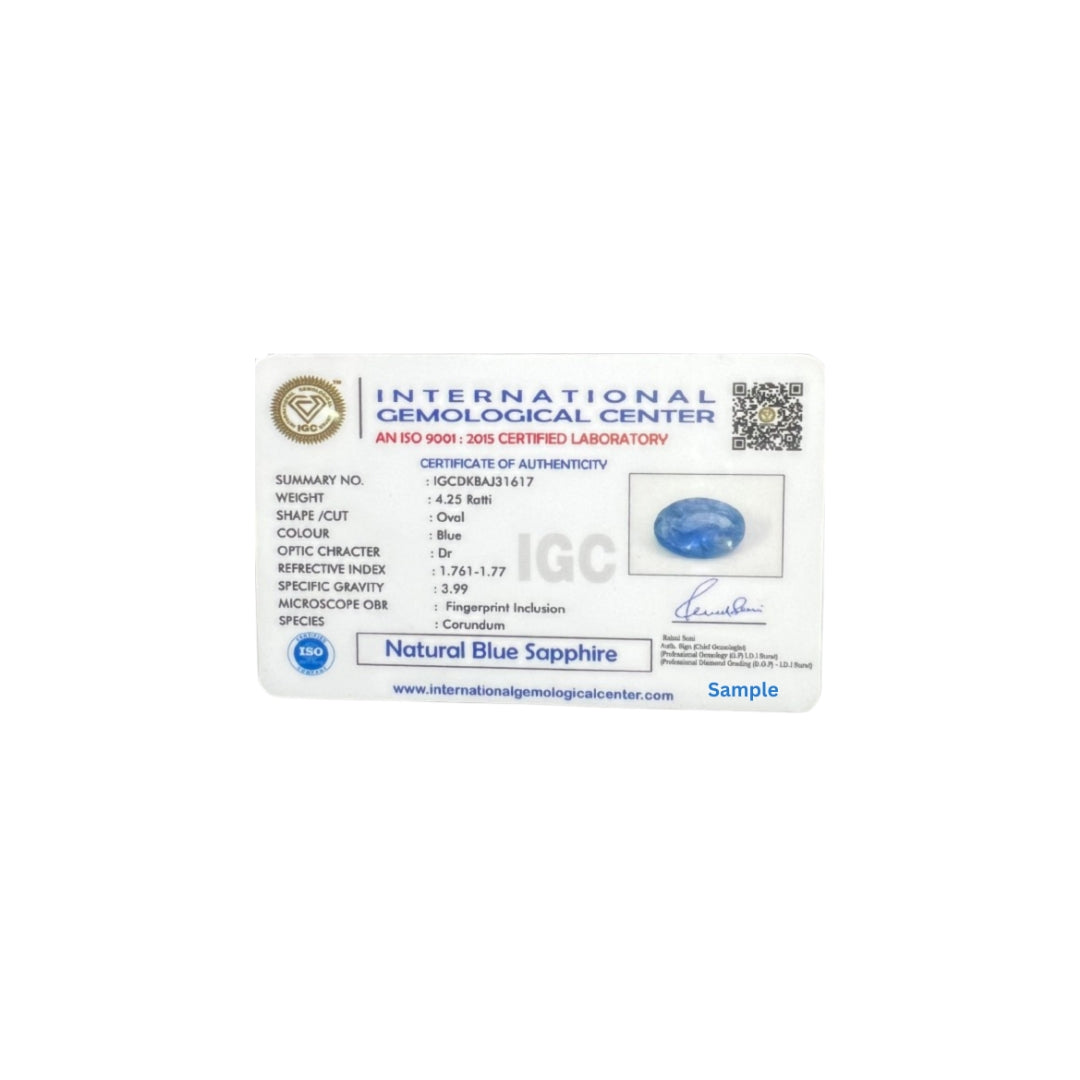Natural Blue Sapphire (Neelam) 2.56cts (3.00ratti)